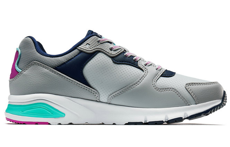 XTEP Textile, Synthetic Leather Lightweight Abrasion Resistant Low top Running Shoes Women’s Gray Red