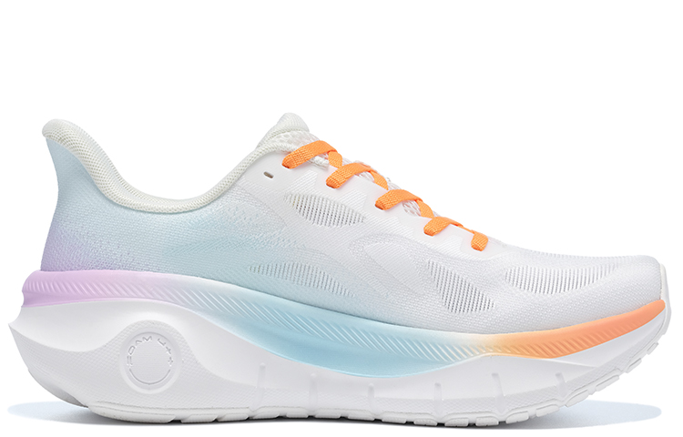 BMAI Expedition Thick Path EVA PEBA Blend Thickened Midsole Mid Top Running Shoes Men’s Cloud Sunset White