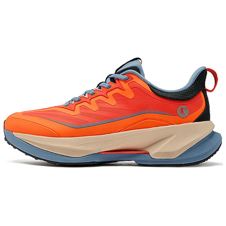 QIAODAN Slip Resistant Abrasion Resistant Low top Running Shoes Men’s Orange Blue