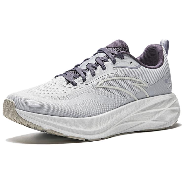 Anta Rebound Abrasion Resistant Breathable Low top Casual Training Running Shoes Men’s Gray White Purple