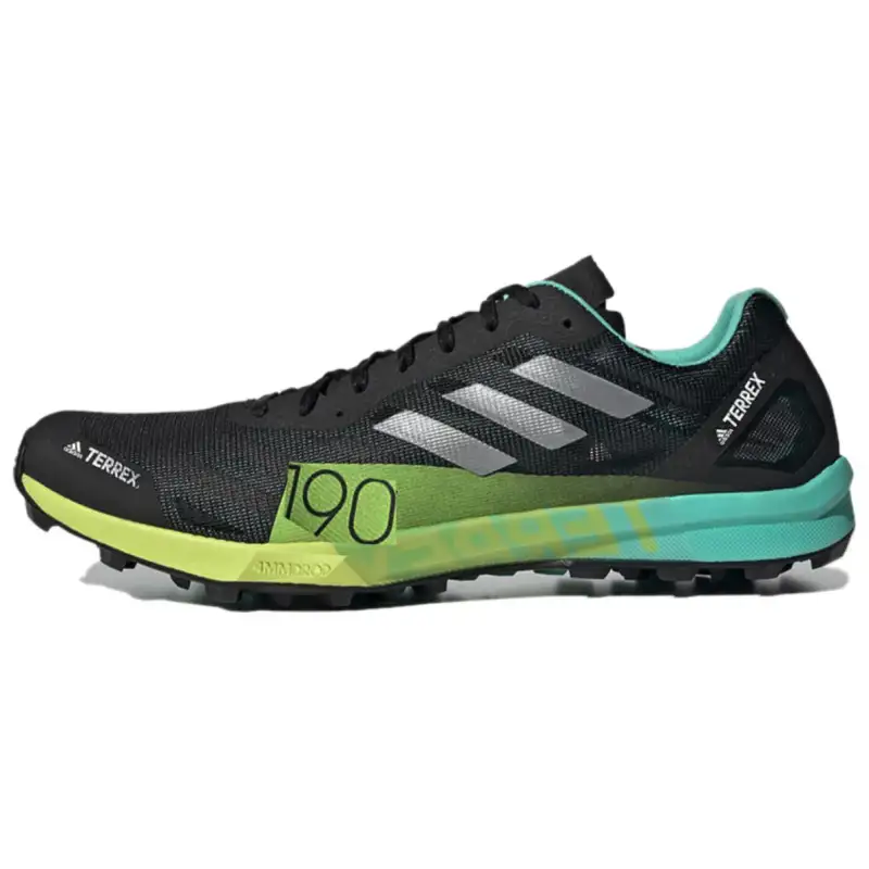 Adidas Terrex Speed Pro Breathable Fabric Breathable Low top Athletic Shoes Men's Black Yellow Blue