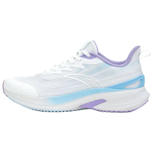 ANTA Antelope Run 4 Running Shoes Women's Low Top Papyrus White, Cool Blue