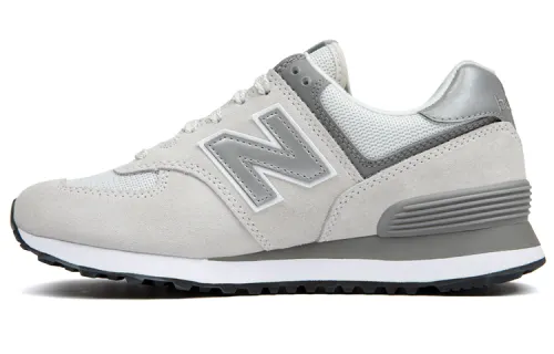 New Balance NB 574 Comfortable Low top Running Shoes Women's White Gray