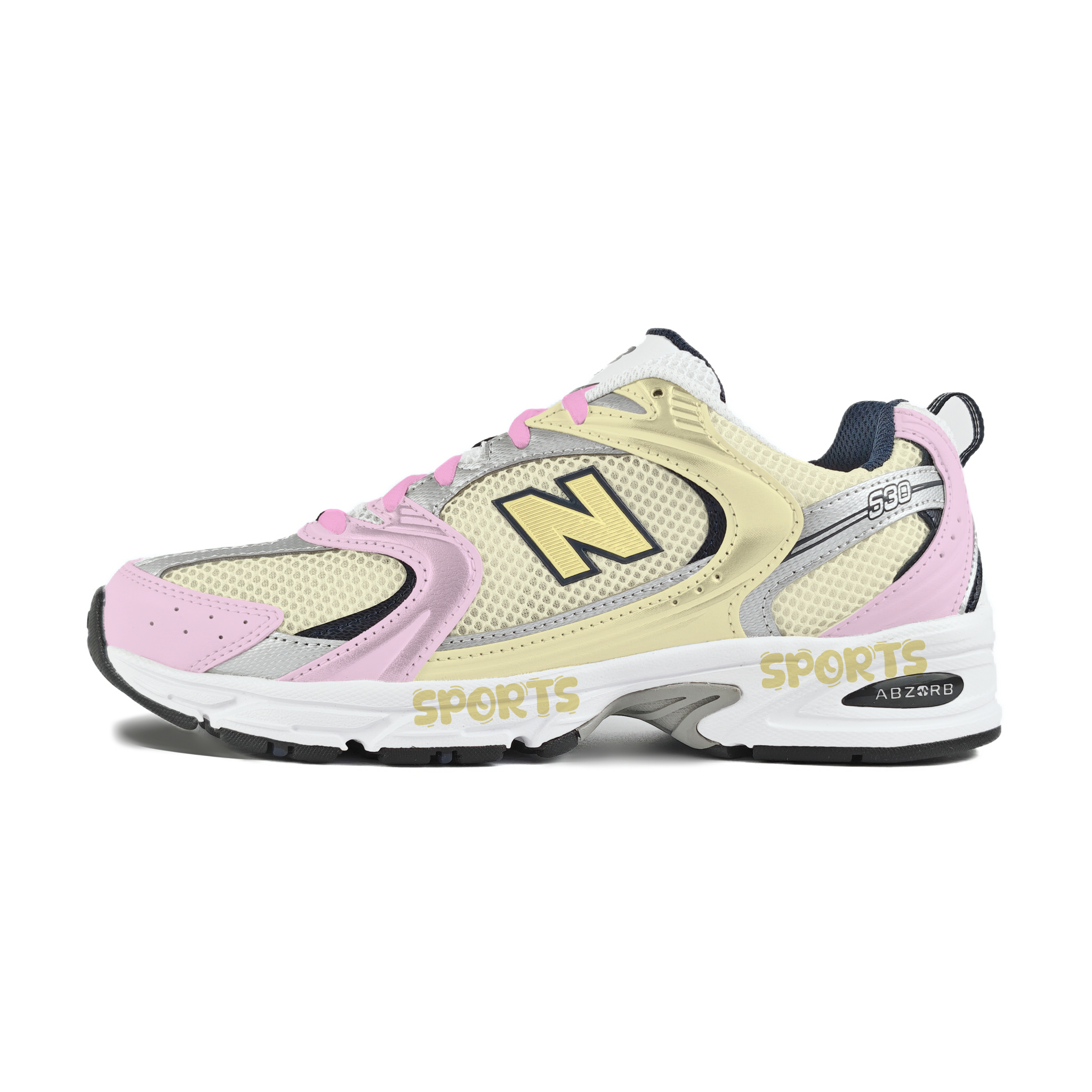 New Balance NB 530 Abrasion Resistant Low top Running Shoes Unisex Yellow Pink