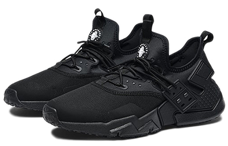 Мужские кроссовки Nike Air Huarache (черные) — Чёрный — фото 4