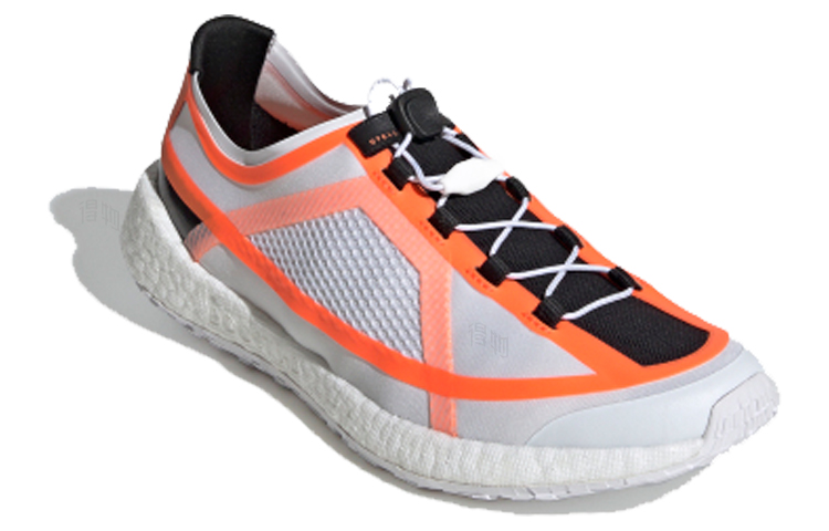 Женские кроссовки adidas PulseBOOST Hd S. (белые с оранжевым) — Белый / оранжевый — фото 2