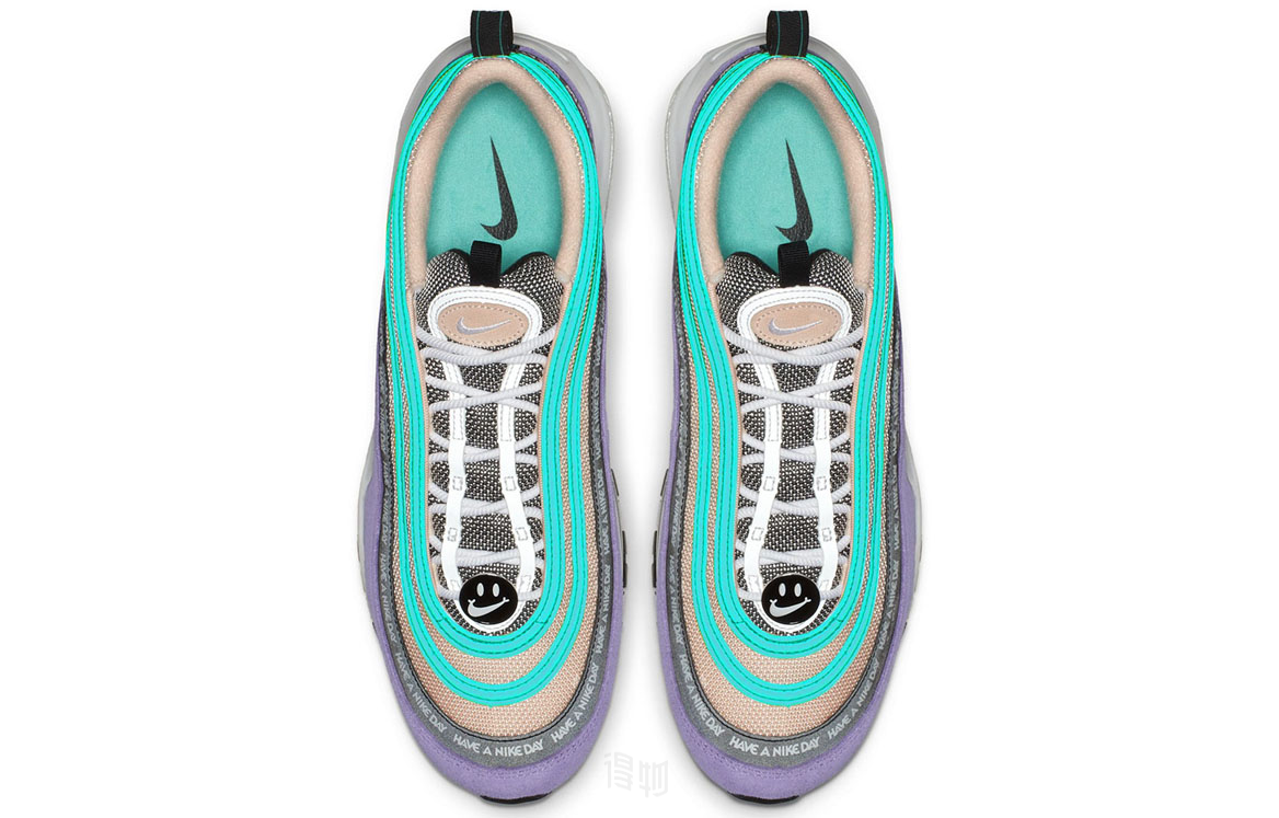 Кроссовки Nike Air Max 97 Have A Nike Day (фиолетово-зеленые) — 紫色/湖水绿 — фото 4