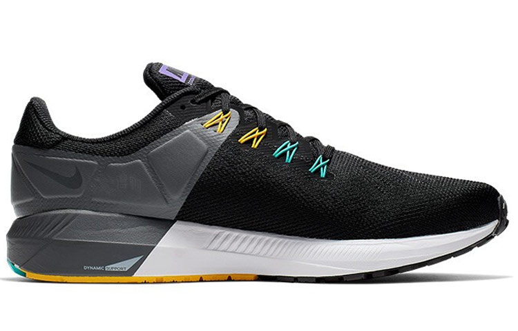 Мужские кроссовки Nike Zoom Structure 22 (черно-фиолетовые) — фото 2