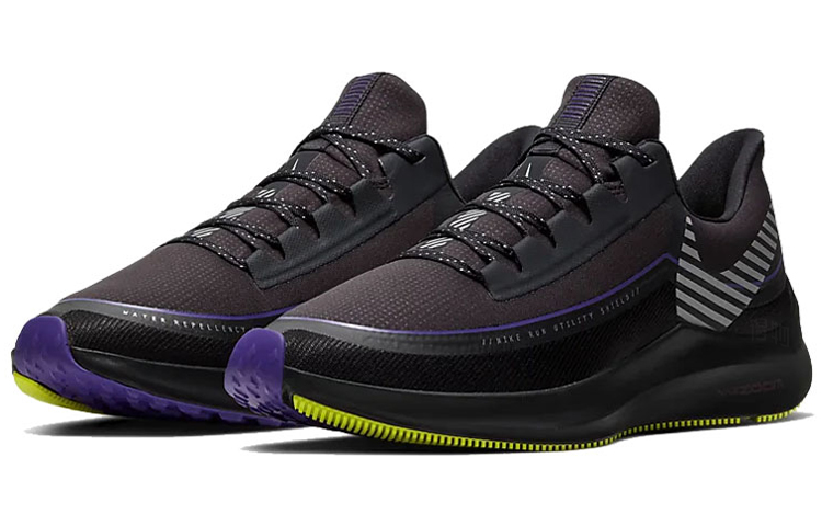 Унисекс кроссовки Nike Zoom Winflo 6 Shield (черно-фиолетовые) — фото 3