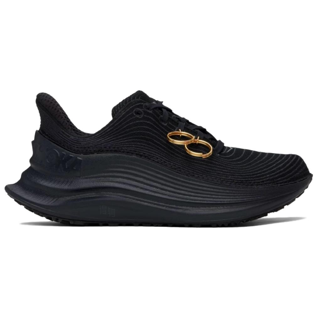 Унисекс кроссовки Comme Des Garcons x HOKA ONE (черно-золотые) — фото 2