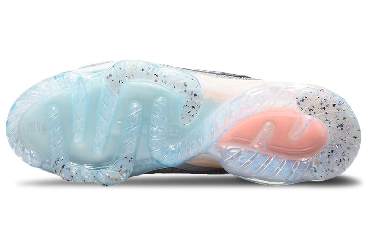 Мужские кроссовки Nike VaporMax 2021 TPU (серо-оранжевые) — Серый / оранжевый — фото 6