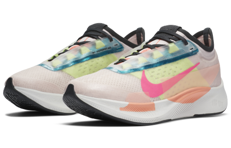 Женские кроссовки Nike Zoom Fly 3 (розово-белые) — Розовыйбелый — фото 3