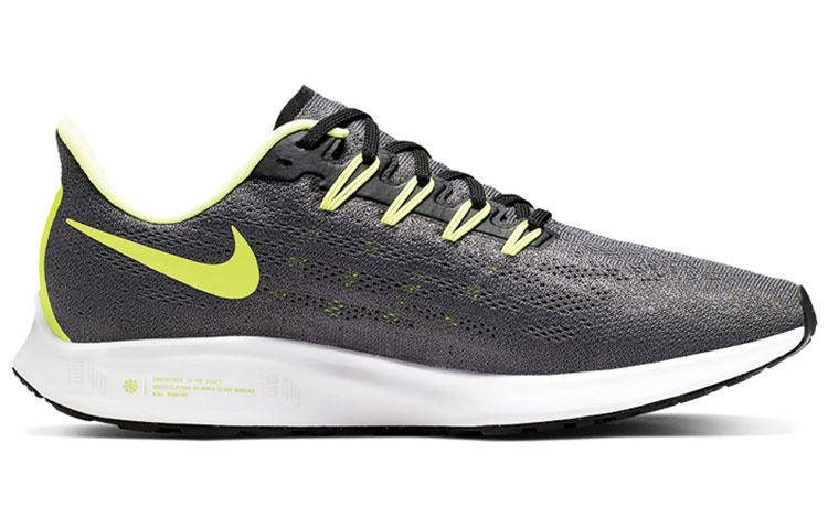 Мужские кроссовки Nike Pegasus 36 (салатово-черные) — 荧光绿/黑/白 — фото 2