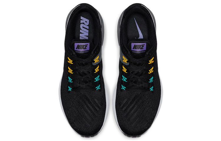 Мужские кроссовки Nike Zoom Structure 22 (черно-фиолетовые) — фото 4