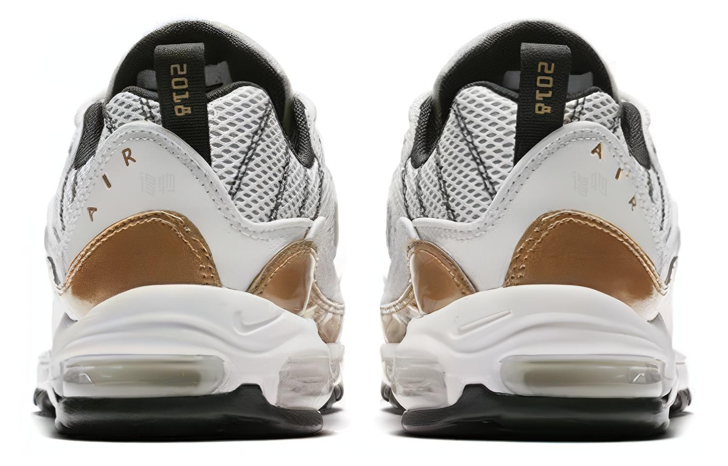 Кроссовки Nike Air Max 98 (бело-золотые) — Белый / золотой — фото 3