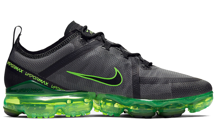 Мужские кроссовки Nike VaporMax 2019 (черно-зеленые) — фото 2