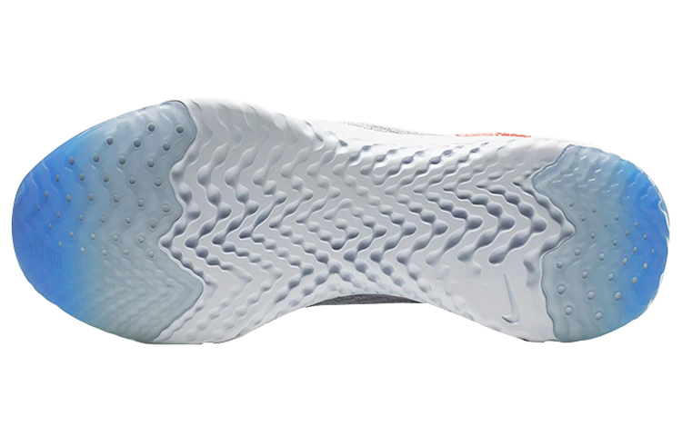 Мужские кроссовки Nike Epic React Flyknit (серо-черные) — фото 5