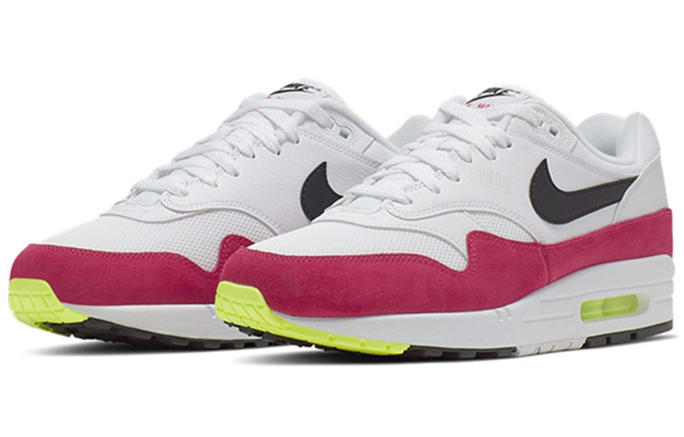 Мужские кроссовки Nike Air Max 1 Rush Pink (бело-розовые) — фото 3