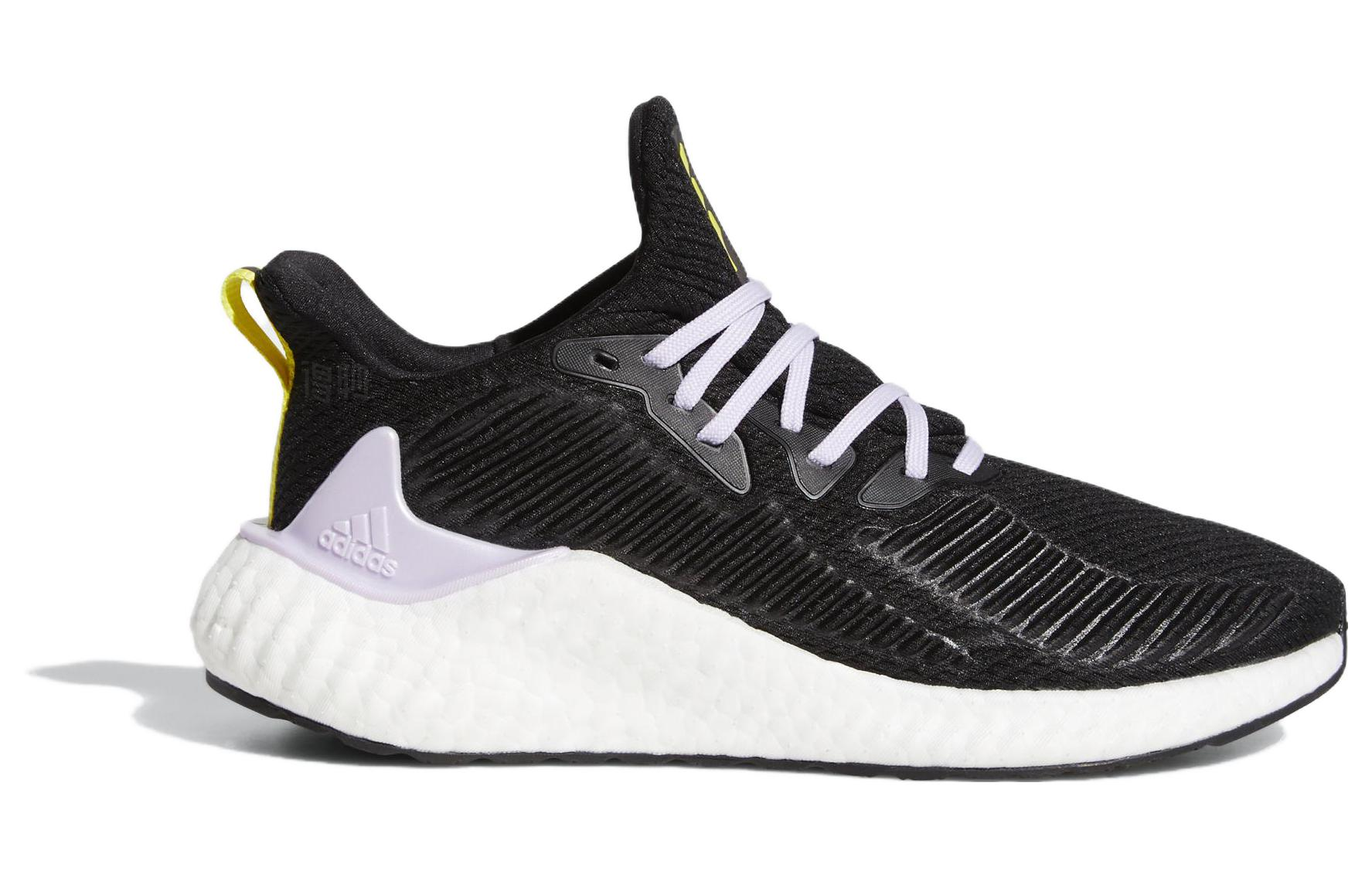 Женские кроссовки adidas Alphaboost Iwd (черно-фиолетовые) — 黑/淡紫 — фото 2