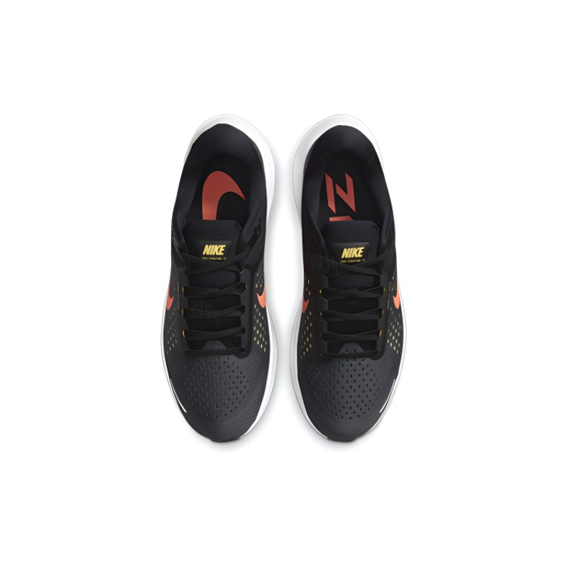 Мужские кроссовки Nike Zoom Structure 23 (черно-оранжевые) — фото 4