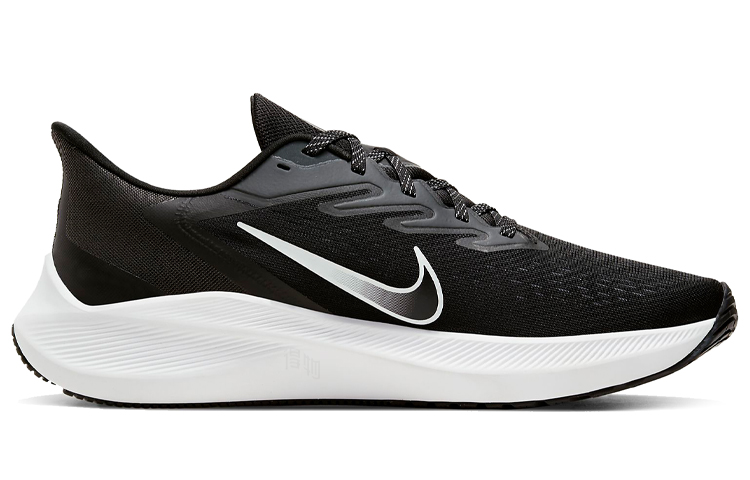Мужские кроссовки Nike Zoom Winflo 7 (черно-белые) — фото 2