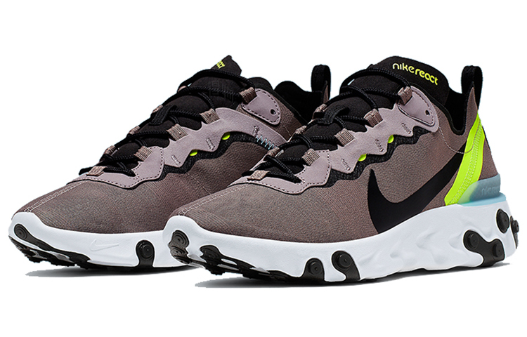 Мужские кроссовки Nike React Element 55 (серо-зеленые) — фото 3