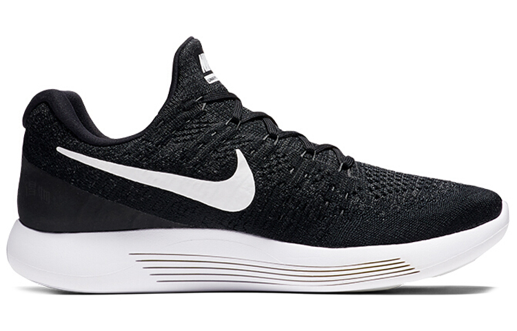 Мужские кроссовки Nike LunarEpic Flyknit 2 (черно-белые) — Чёрныйбелый — фото 2