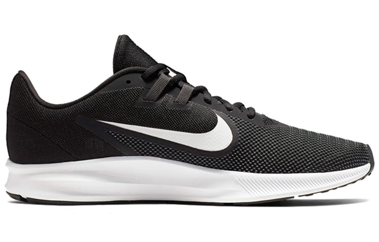 Мужские кроссовки Nike Downshifter 9 (черно-белые) — Чёрный / белый — фото 2