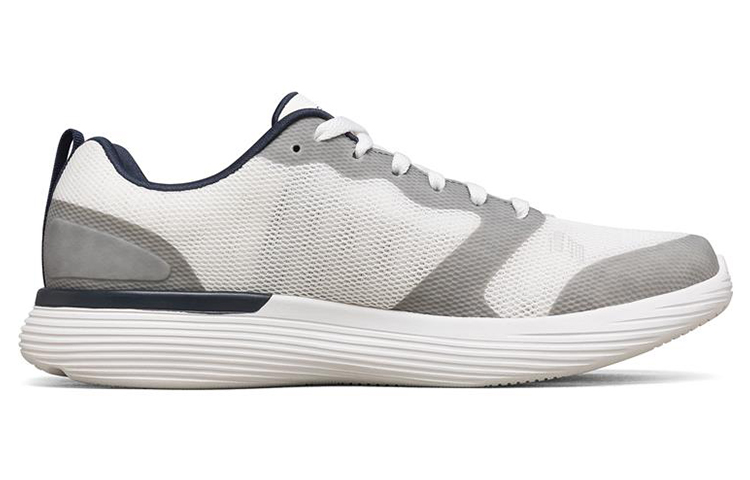 Мужские кроссовки Skechers Go Run 400 V2 (серые) — Белый / светло-серый — фото 2