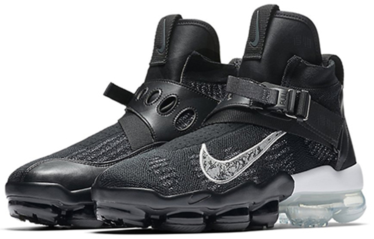 Мужские кроссовки Nike Vapormax Premier Flyknit (черно-белые) — фото 3