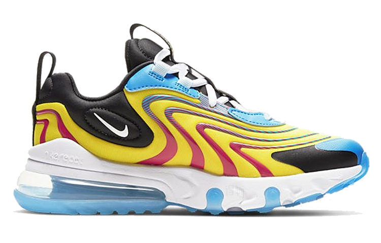Кроссовки Nike Air Max 270 React 2020 (сине-желтые) — фото 2
