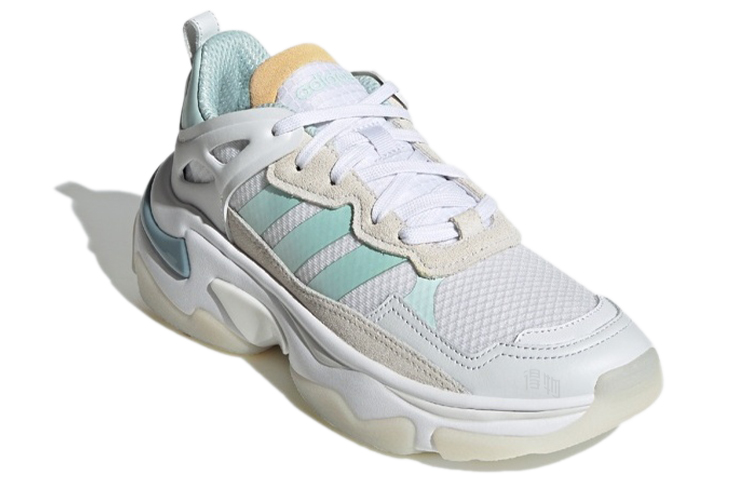 Женские кроссовки adidas neo Boujirun (бело-серо-синие) — Белый / серый / синий — фото 3
