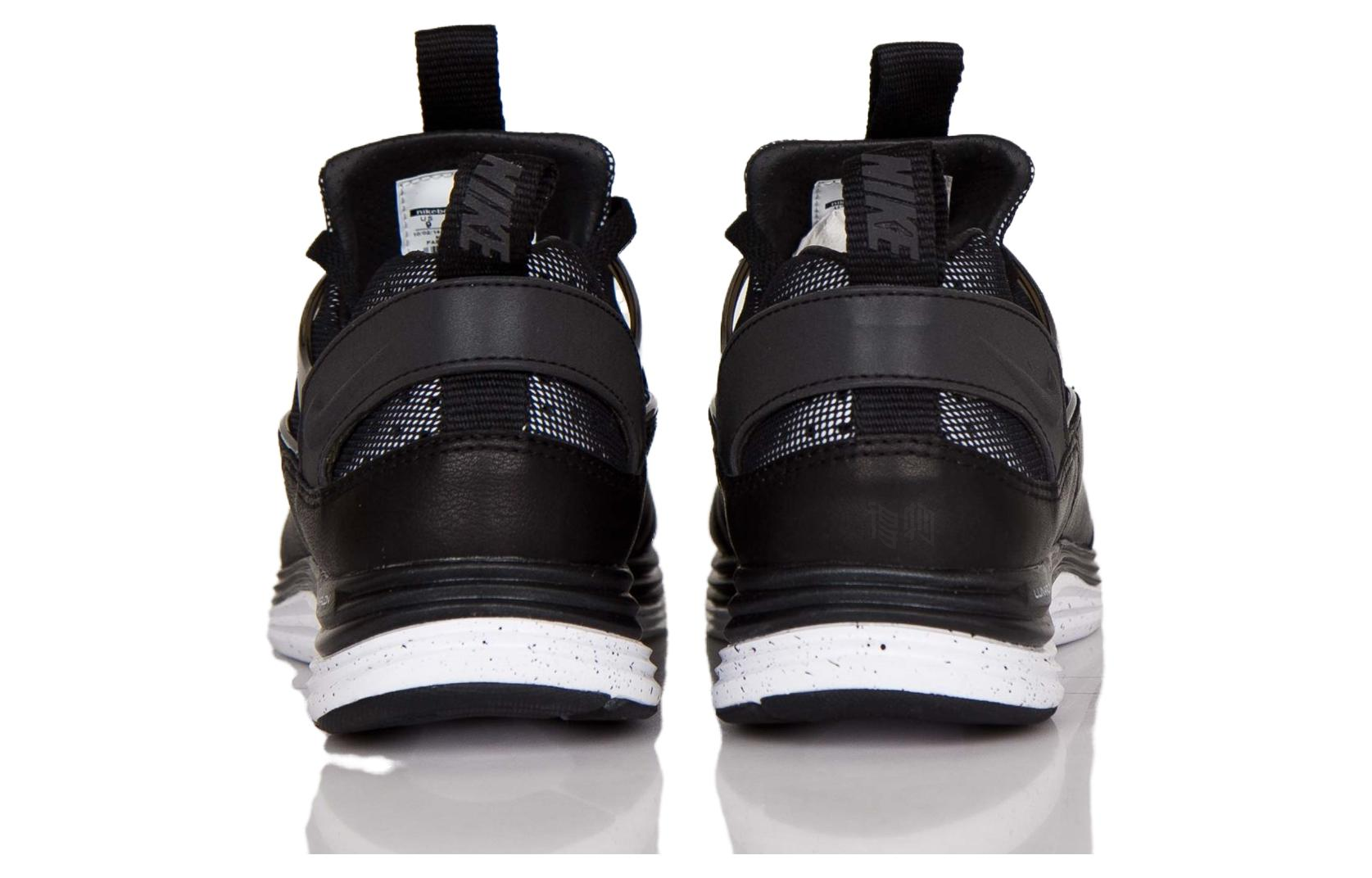 Мужские кроссовки Nike Lunar Huarache "Light Black" (черные) — фото 4