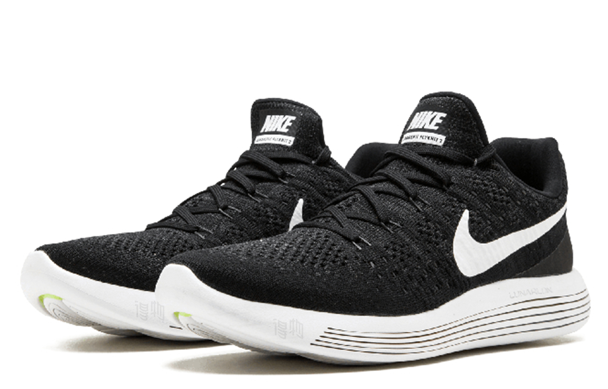 Женские кроссовки Nike LunarEpic Flyknit (черные) — фото 2