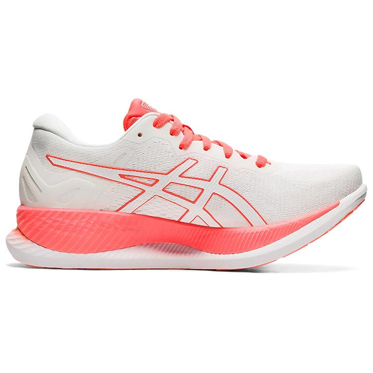 Женские кроссовки ASICS Glideride (бело-оранжевые) — фото 2