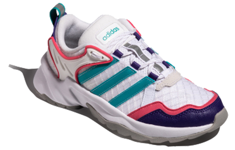 Женские кроссовки adidas neo 20-20 FX (бело-зелено-фиолетовые) — Белый / зелёный / фиолетовый / розовый — фото 2