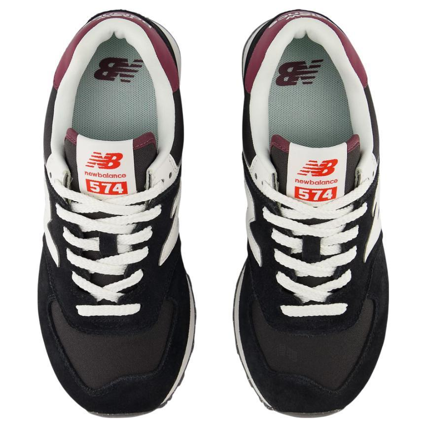 Женские кроссовки New Balance 574 WMNS (черно-белые) — Чёрныйбелый — фото 4