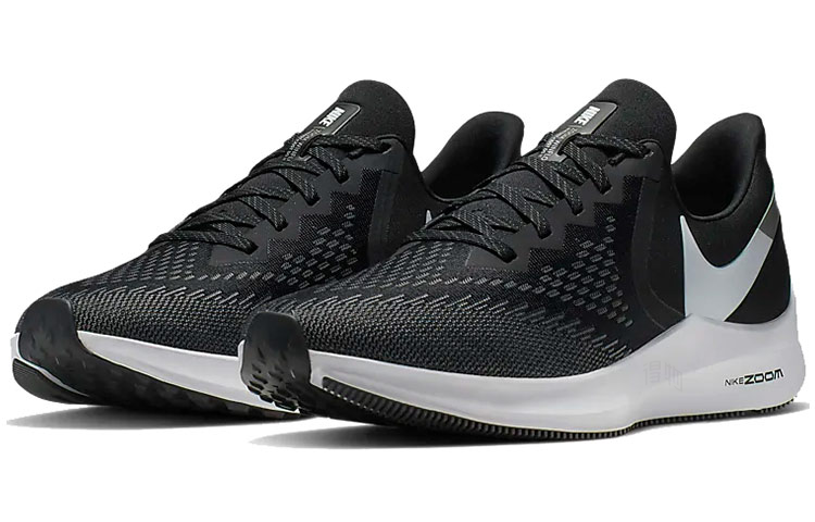 Мужские кроссовки Nike Zoom Winflo 6 (черно-белый) — фото 3
