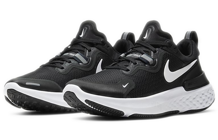 Женские кроссовки Nike React Miler 1 (черный / белый) — Чёрный / белый — фото 3