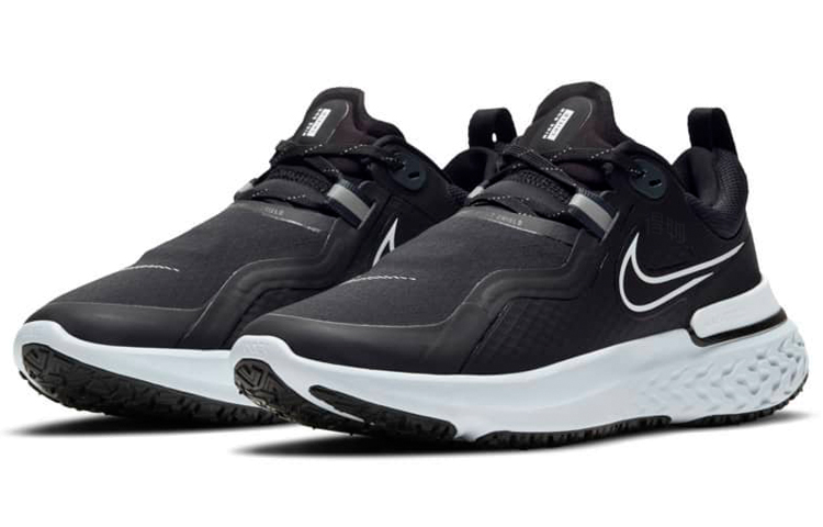 Женские кроссовки Nike React Miler 1 Shield (черный / белый) — Чёрный / белый — фото 3