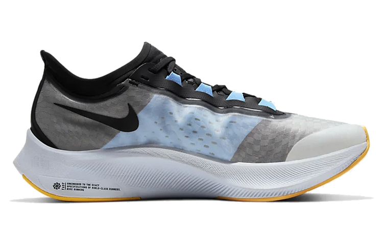 Кеды Nike Zoom Fly 3 (бело-голубые) — 白色/大学蓝/激光橙/黑 — фото 2
