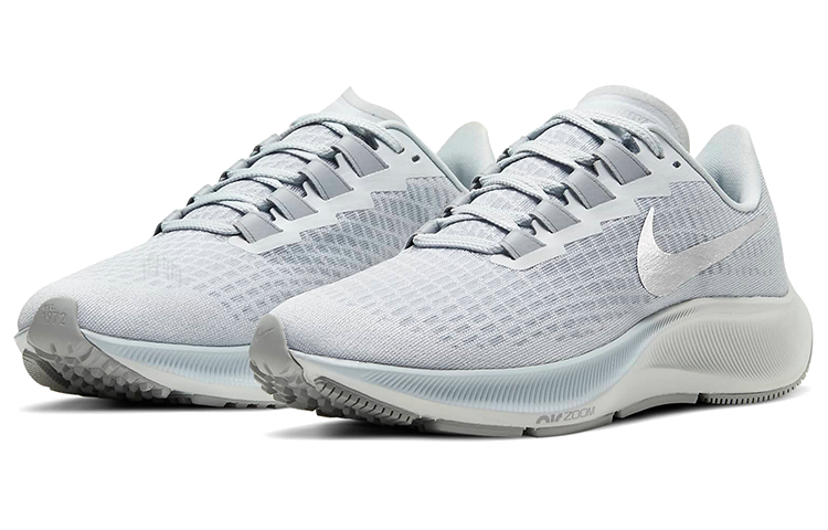 Женские кроссовки Nike Pegasus 37 (серо-белые) — Серый / белый — фото 3