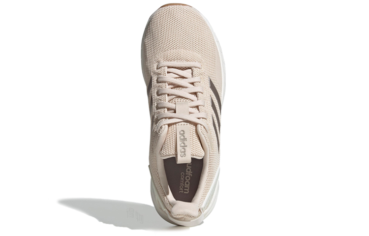 Женские кроссовки adidas neo Questar Ride (бежево-бело-серебристые) — Бежевыйбелый / серебристый — фото 5