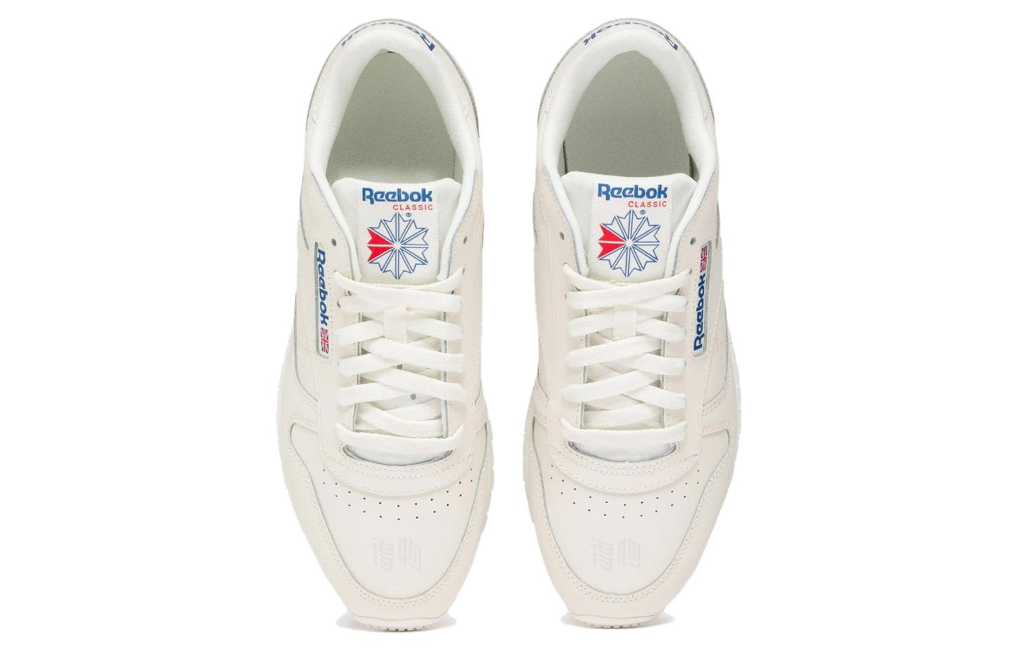 Кеды Reebok Classic Leather (бело-синий) — фото 5