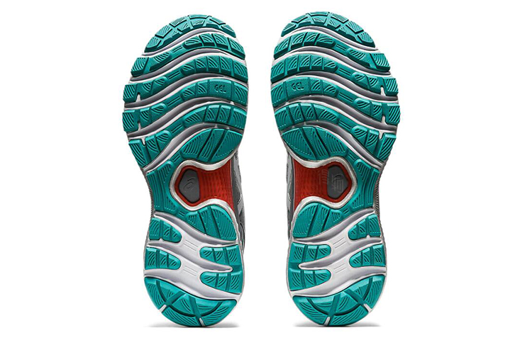 Женские кроссовки ASICS GEL-Nimbus 22 (серо-белые) — Серый / белый — фото 6