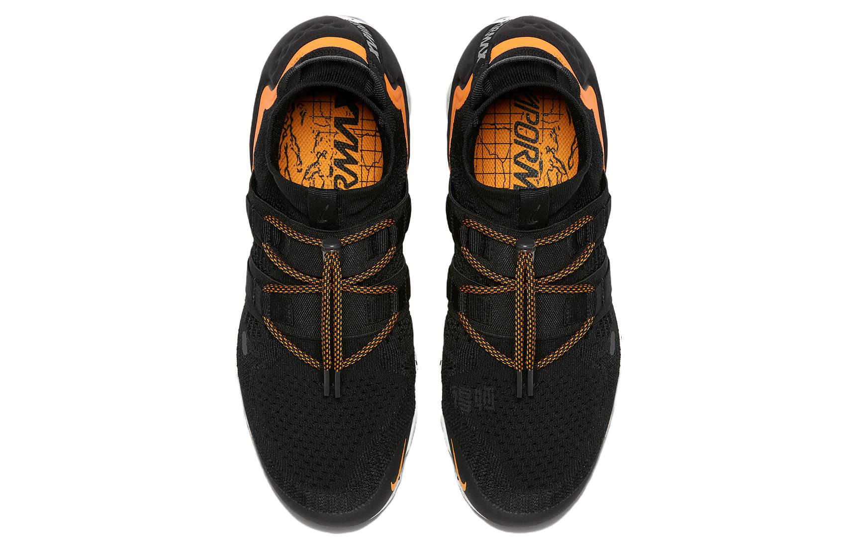 Кроссовки Nike AIR VAPORMAX Utility (черный / оранжевый) — Чёрный / оранжевый — фото 4
