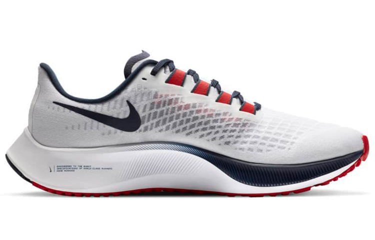 Кроссовки Nike Pegasus 37 "New England Patriots" (бело-красные) — Белый / красный — фото 2