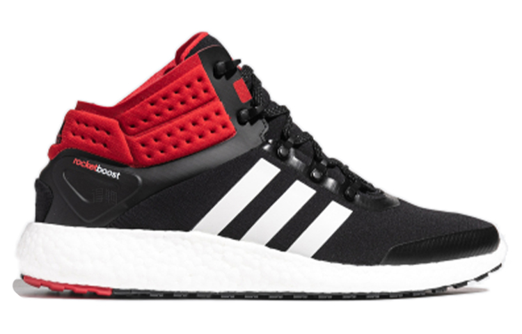 Мужские кроссовки adidas Rocket Boost Mid (черно-красные) — фото 2