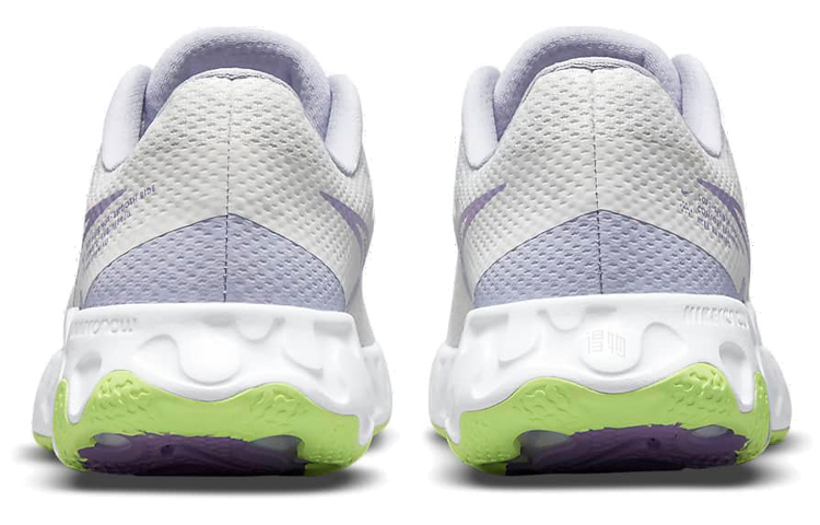 Женские кроссовки Nike Renew Ride 2 (бело-фиолетово-зеленые) — Белый / фиолетовый / зелёный — фото 5