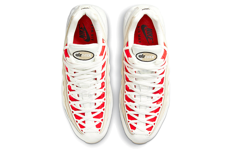 Женские кроссовки Nike Air Max 95 (бело-красные) — Белый / красный — фото 4